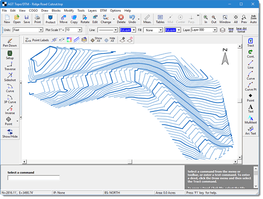 Contouring, volumes, cad and cogo.