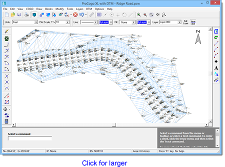 DTM features including contouring and volume calculations.