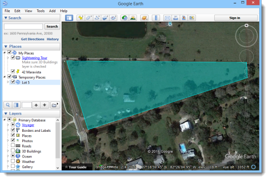 Easily export linework to Google Earth